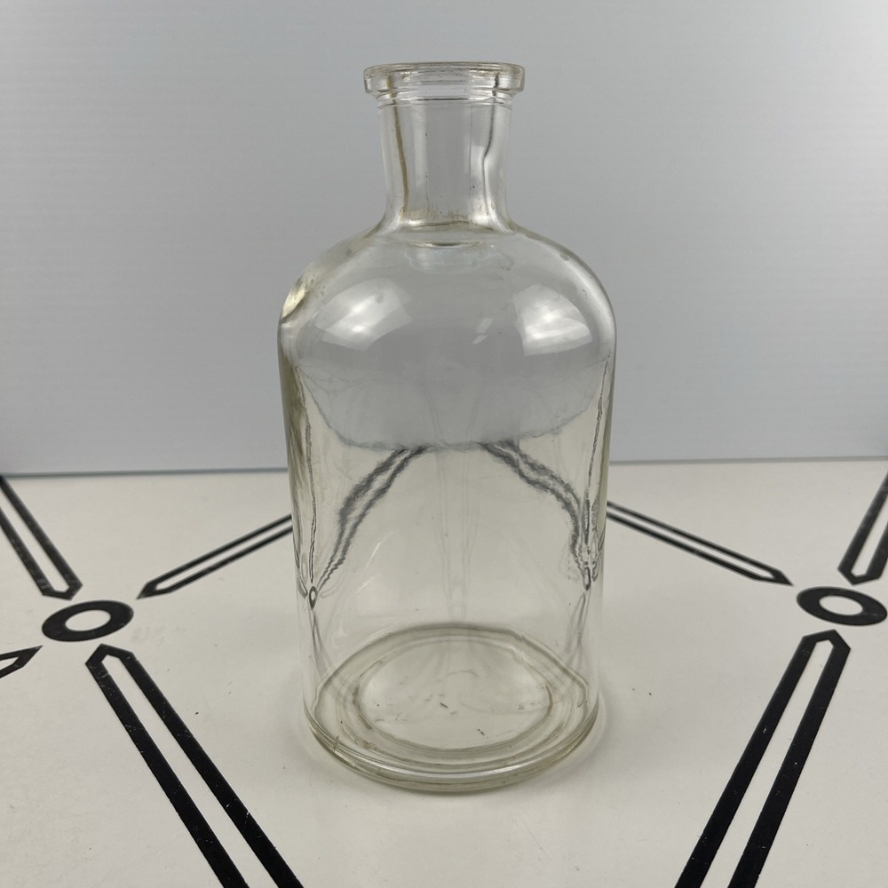 Vintage Pyrex Apothecary Glass Lab Medicine‎ Bottle Jar 7" Made In USA Science